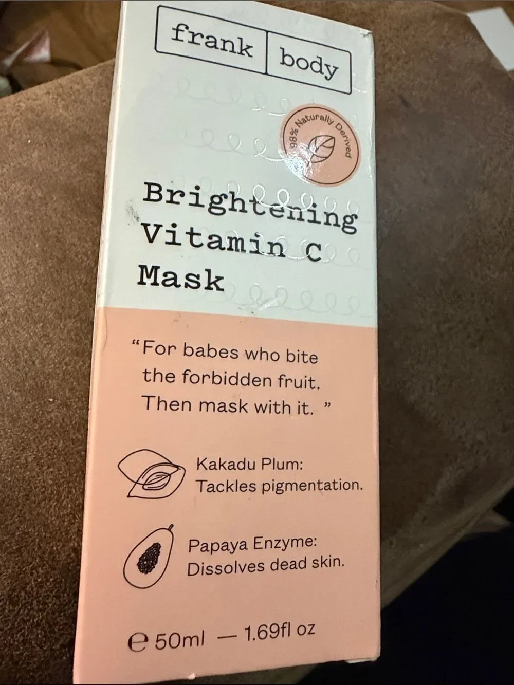 frank body Brightening Vitamin C Mask — Peach Pink